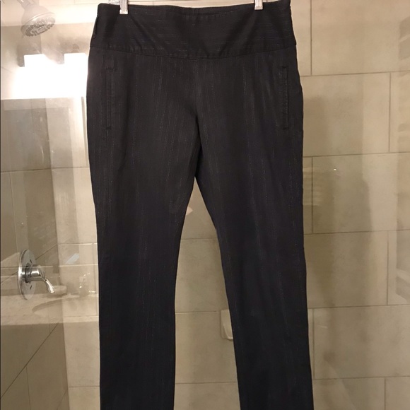 BILL TORNADE Paris Black w/ Silver Metallic Pinstriped High Waisted Side Zipper - Picture 3 of 16